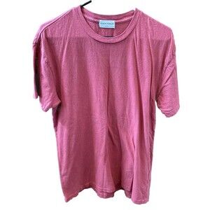 Denim Forum The Old Favorite Tee Women Rust Red Short Sleeve T Shirt Cotton L